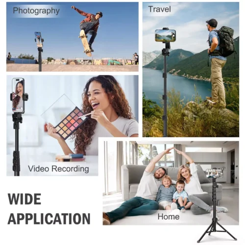 64” Tripod for Cell Phone & Camera