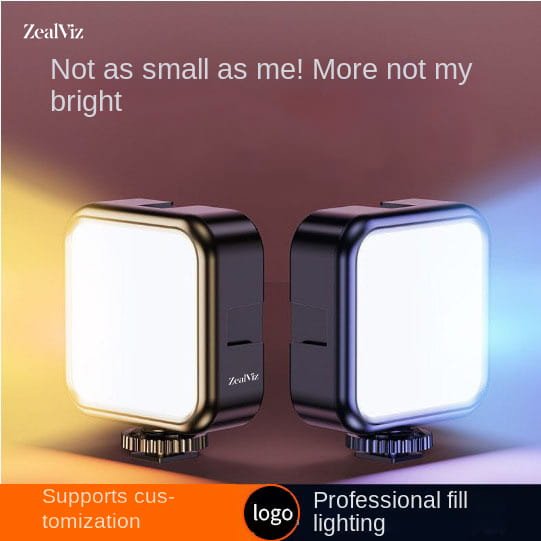 Zealviz Portable RGB LED Pocket Fill Light with Hot Shoe Mount for Cameras & Selfies