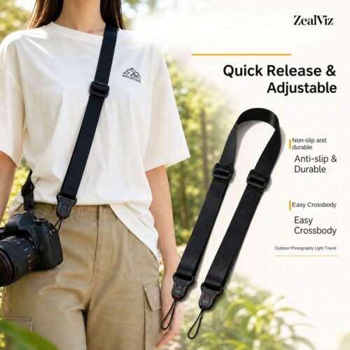 Zealviz Adjustable Anti-slip Camera Sling Strap with Quick Release Buckle for Outdoor Photography