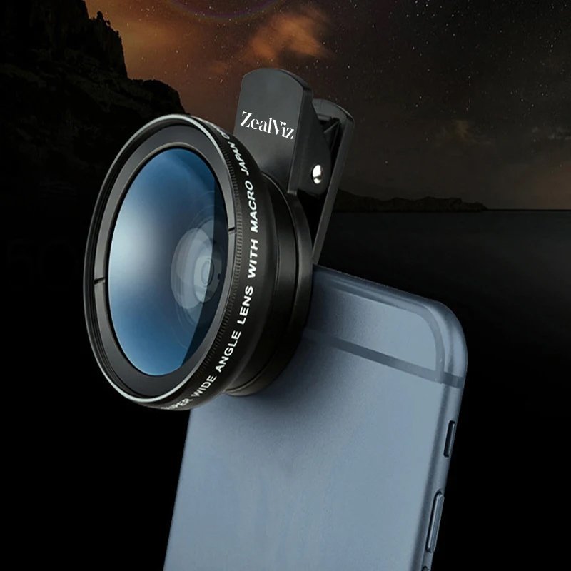 Zealviz 0.45X Wide Angle & 12.5X Macro HD Camera Lens for Mobile Phones