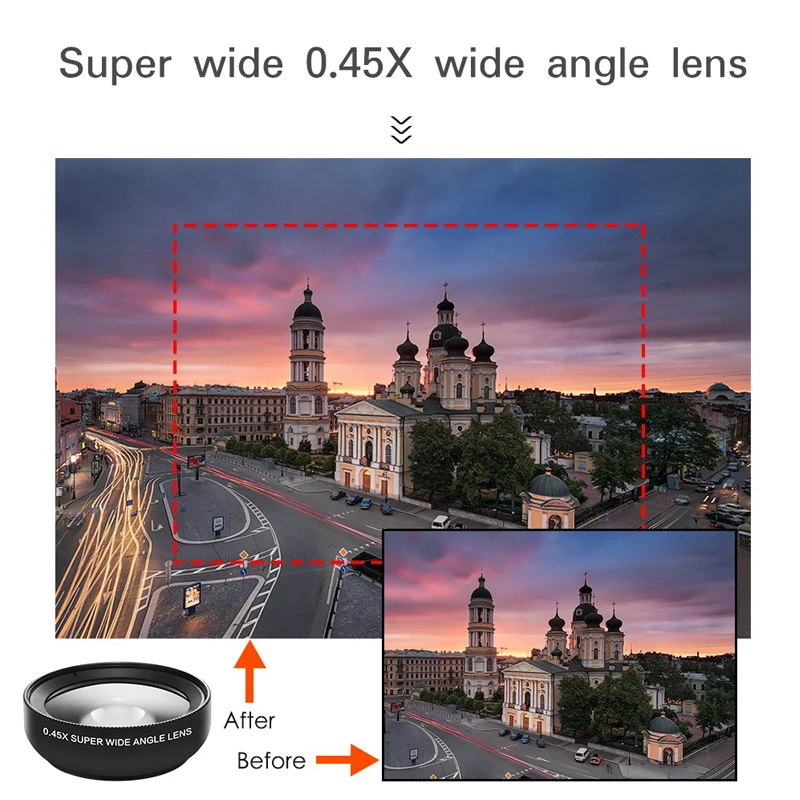 Zealviz 0.45X Wide Angle & 12.5X Macro HD Camera Lens for Mobile Phones