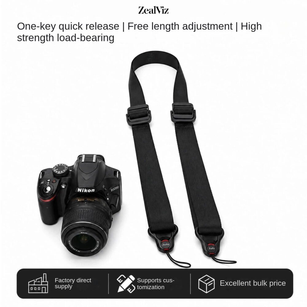 Zealviz Adjustable Anti-slip Camera Sling Strap with Quick Release Buckle for Outdoor Photography