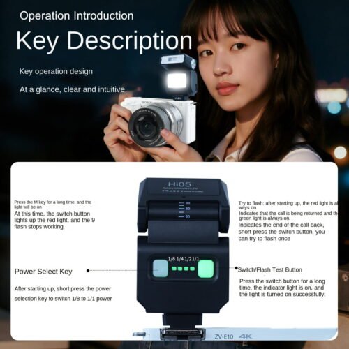 3 Zealviz Foldable Mini On-Camera Flash & Fill Light for Mirrorless Cameras