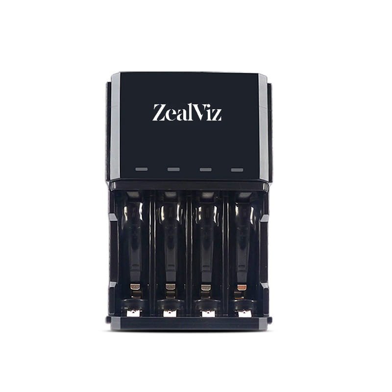 Zealviz 4-Slot Fast Charger for AA & AAA Ni-MH Ni-Cd Batteries