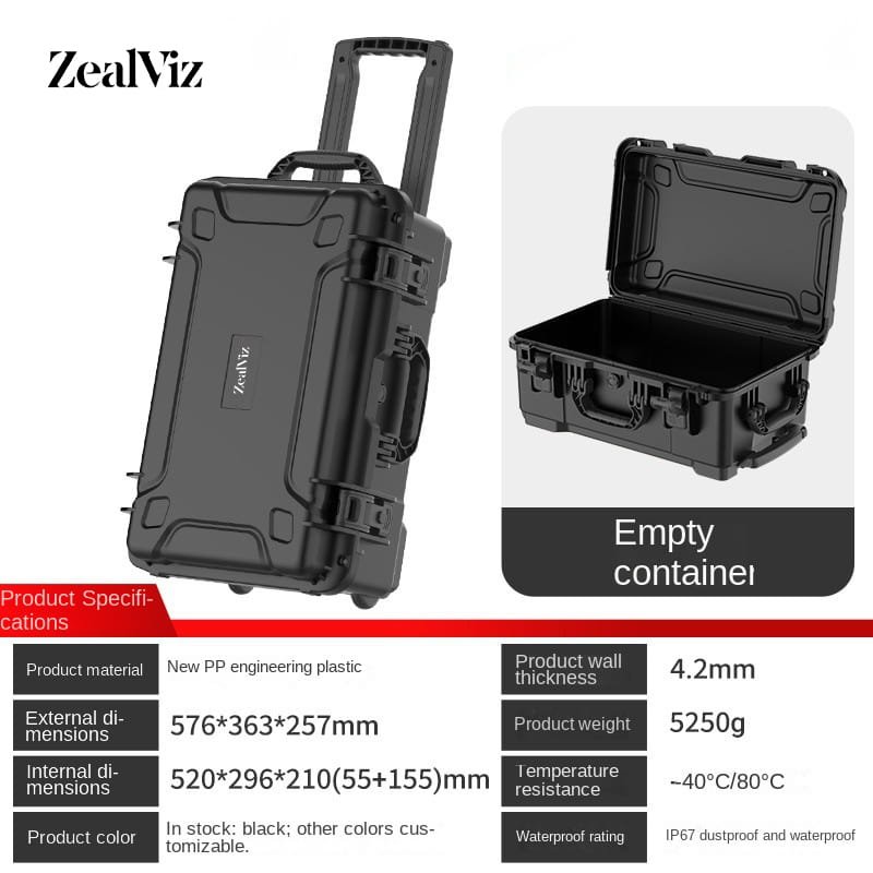 Zealviz Multifunctional Waterproof Tool & Telescope Photography Equipment Trolley Case