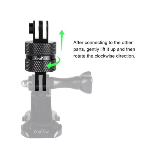 61BLFVh3qQL Zealviz 360 Degree Rotation Aluminum Mount Tripod Adapter for GoPro