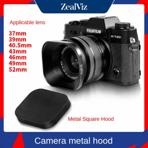 Zealviz Metal Square Lens Hood for 37-52mm Mirrorless Camera Lenses