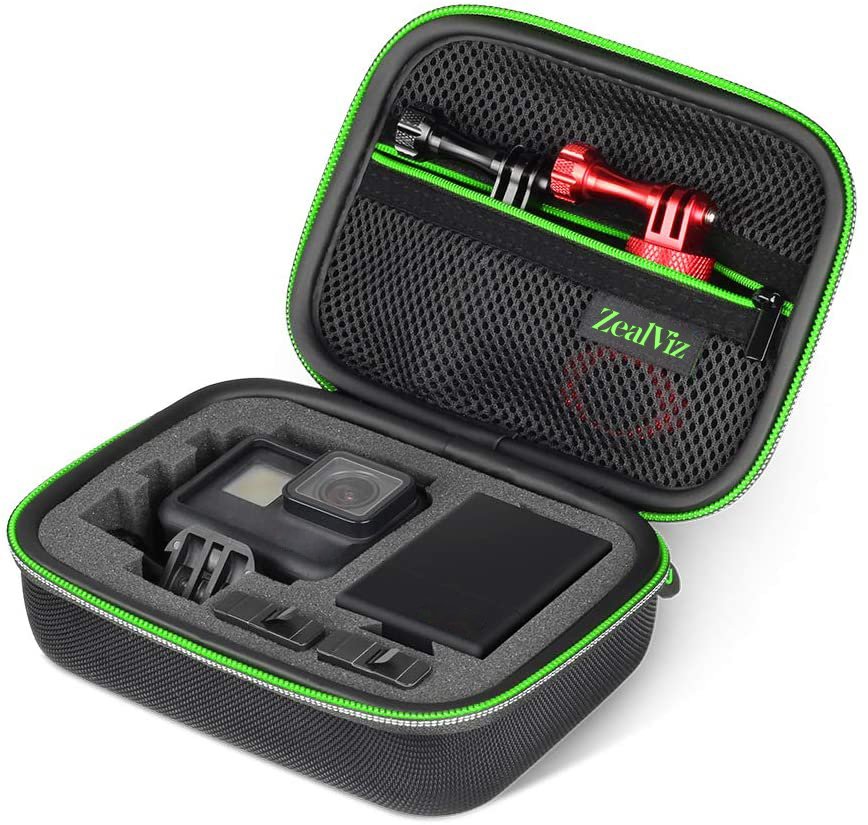 HSUCARRYINGCASEGREEN Zealviz Small Carrying Case for GoPro 12/11/10/9/8/7