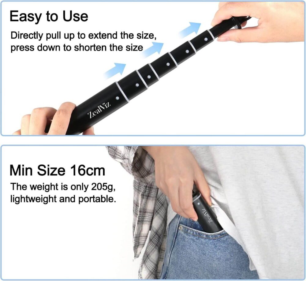 Zealviz Extendable Selfie Stick for Action Cameras & Smartphones (16-64cm)