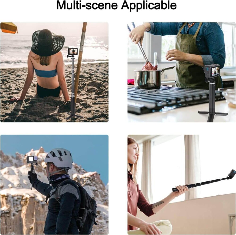 Zealviz Extendable Selfie Stick for Action Cameras & Smartphones (16-64cm)