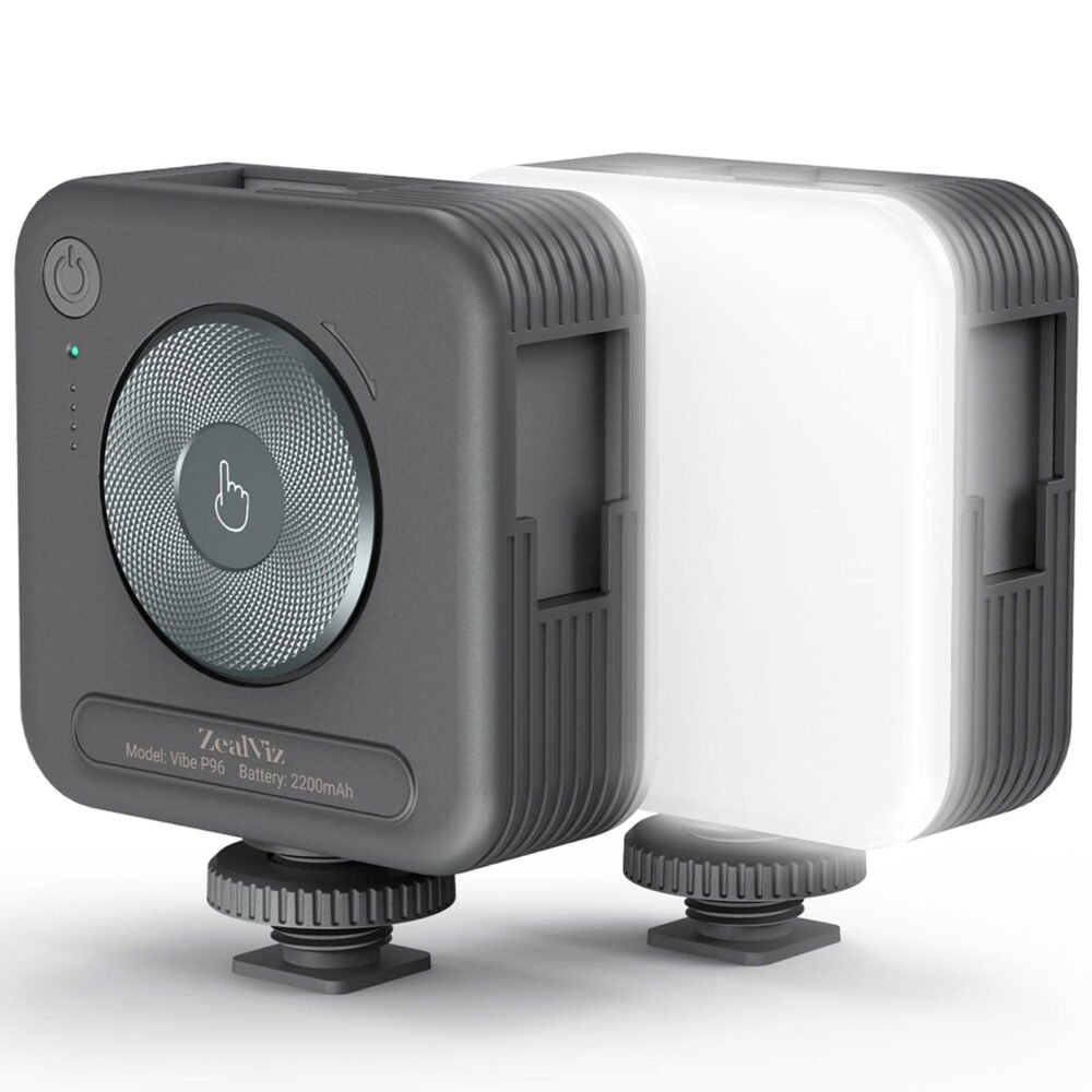 image_1 Zealviz P96 Mini Bi-Color LED Video Light (2700-6500K) with 2200mAh & Cold Shoe