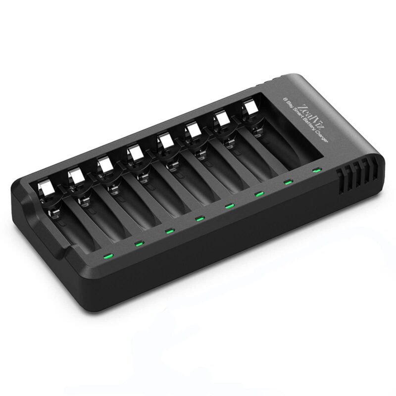 image_1 Zealviz 8-Bay AA/AAA Ni-MH Battery Charger with USB High-Speed Charging