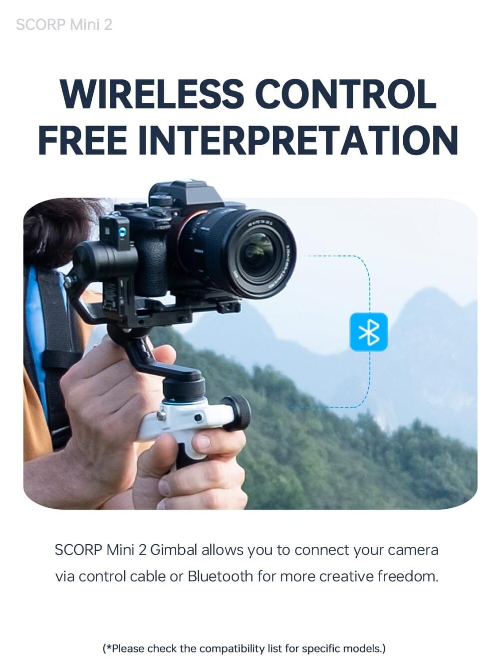 Zealviz SCORP Mini 2 All-in-One 3-Axis AI Tracking Gimbal for Cameras & Phones