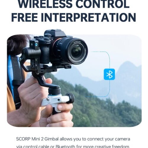 Zealviz SCORP Mini 2 All-in-One 3-Axis AI Tracking Gimbal for Cameras & Phones