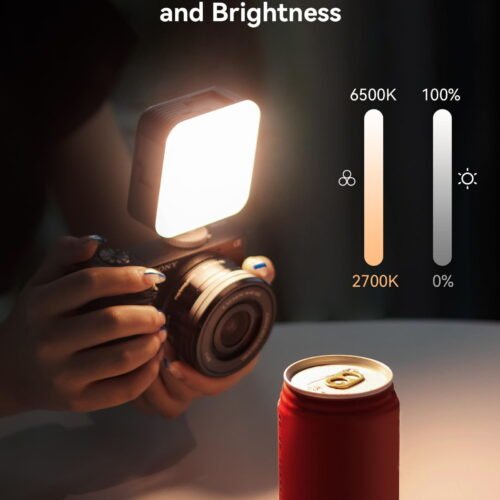 Version 1.0.0 Zealviz P96 Mini Bi-Color LED Video Light (2700-6500K) with 2200mAh & Cold Shoe