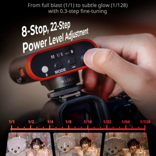 Zealviz RS20 Mini GN12 Speedlite Camera Flash with 2000mAh Battery & OLED Screen