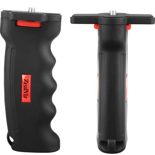 Zealviz 1/4" Camera Handheld Grip Stabilizer with Wrist Strap for DSLR & Smartphones
