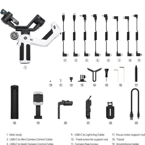 Zealviz SCORP Mini 2 All-in-One 3-Axis AI Tracking Gimbal for Cameras & Phones