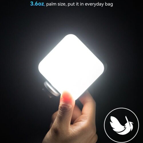 Version 1.0.0 Zealviz P96 Mini Bi-Color LED Video Light (2700-6500K) with 2200mAh & Cold Shoe