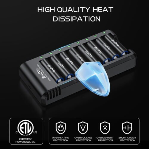 image_7 Zealviz 8-Bay AA/AAA Ni-MH Battery Charger with USB High-Speed Charging