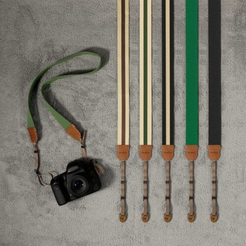 image_7 Zealviz Adjustable Cotton Woven Universal Camera Neck & Shoulder Strap (Black & Beige)
