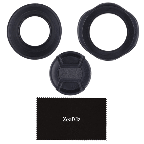 image_8 Zealviz 58mm Set of 2 Camera Lens Hoods (Rubber & Tulip) with Lens Cap