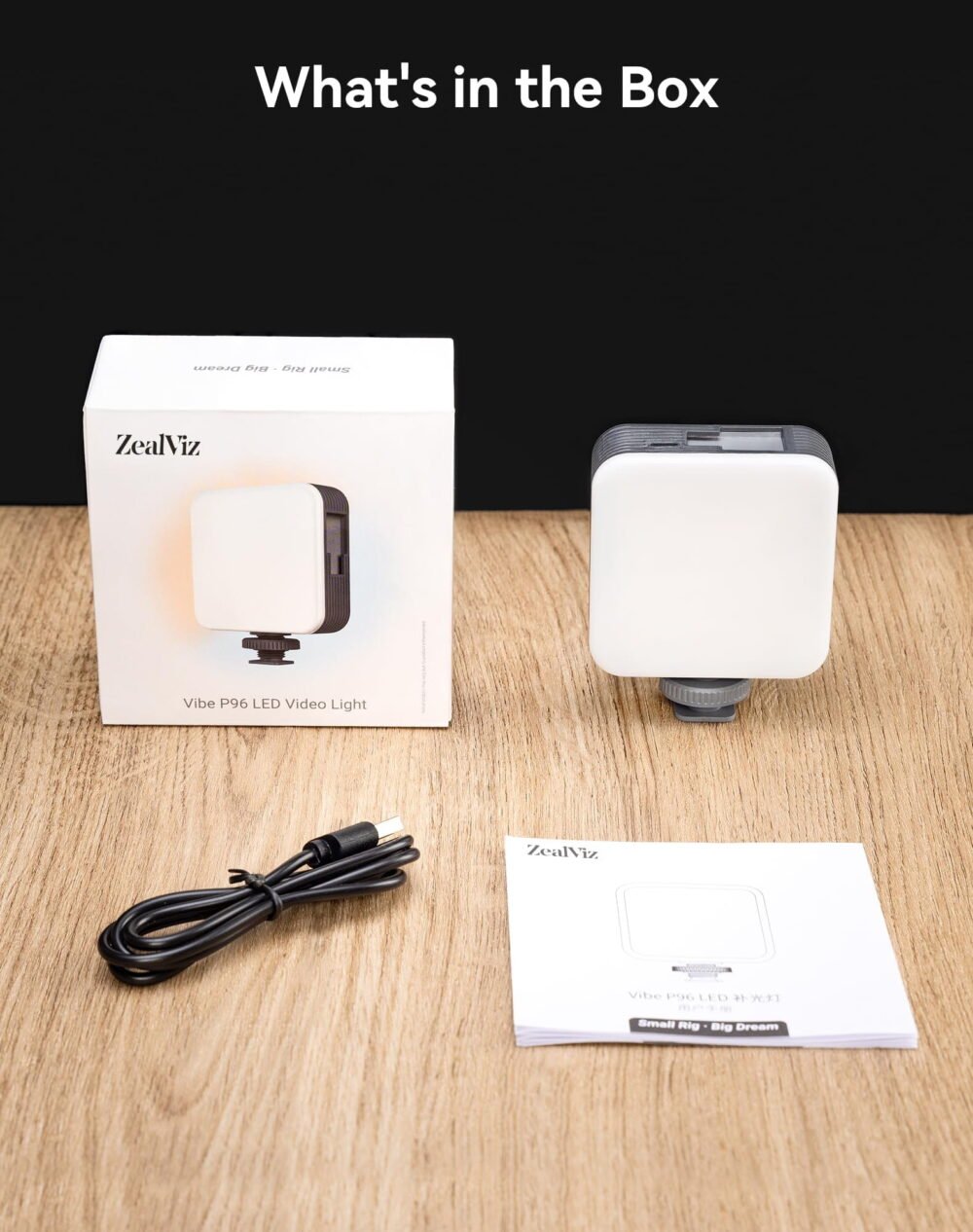 image_9 Zealviz P96 Mini Bi-Color LED Video Light (2700-6500K) with 2200mAh & Cold Shoe