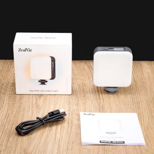 image_9 Zealviz P96 Mini Bi-Color LED Video Light (2700-6500K) with 2200mAh & Cold Shoe