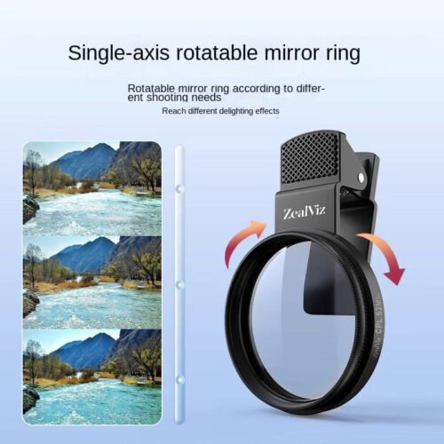 lv-0 Zealviz Mini Polarizer & ND Lens Filters for Phone & Tablet to Eliminate Reflection