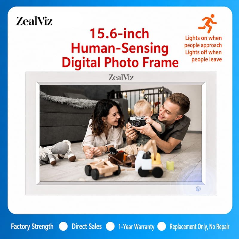 Zealviz 15.6 Inch Human Sensor High Definition Digital Photo Frame