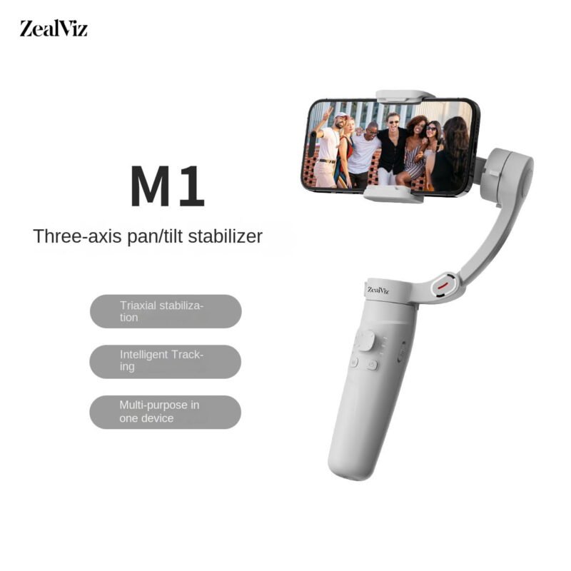 Zealviz M1 3-Axis Handheld Gimbal Stabilizer with Smart Face Tracking for Live Shooting