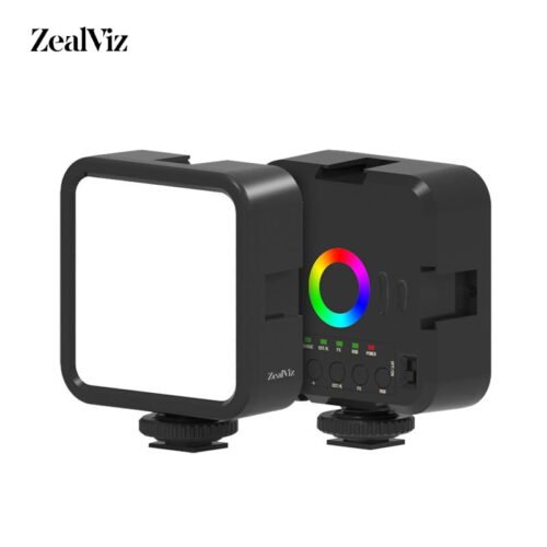Zealviz Portable RGB LED Pocket Fill Light with Hot Shoe Mount for Cameras & Selfies