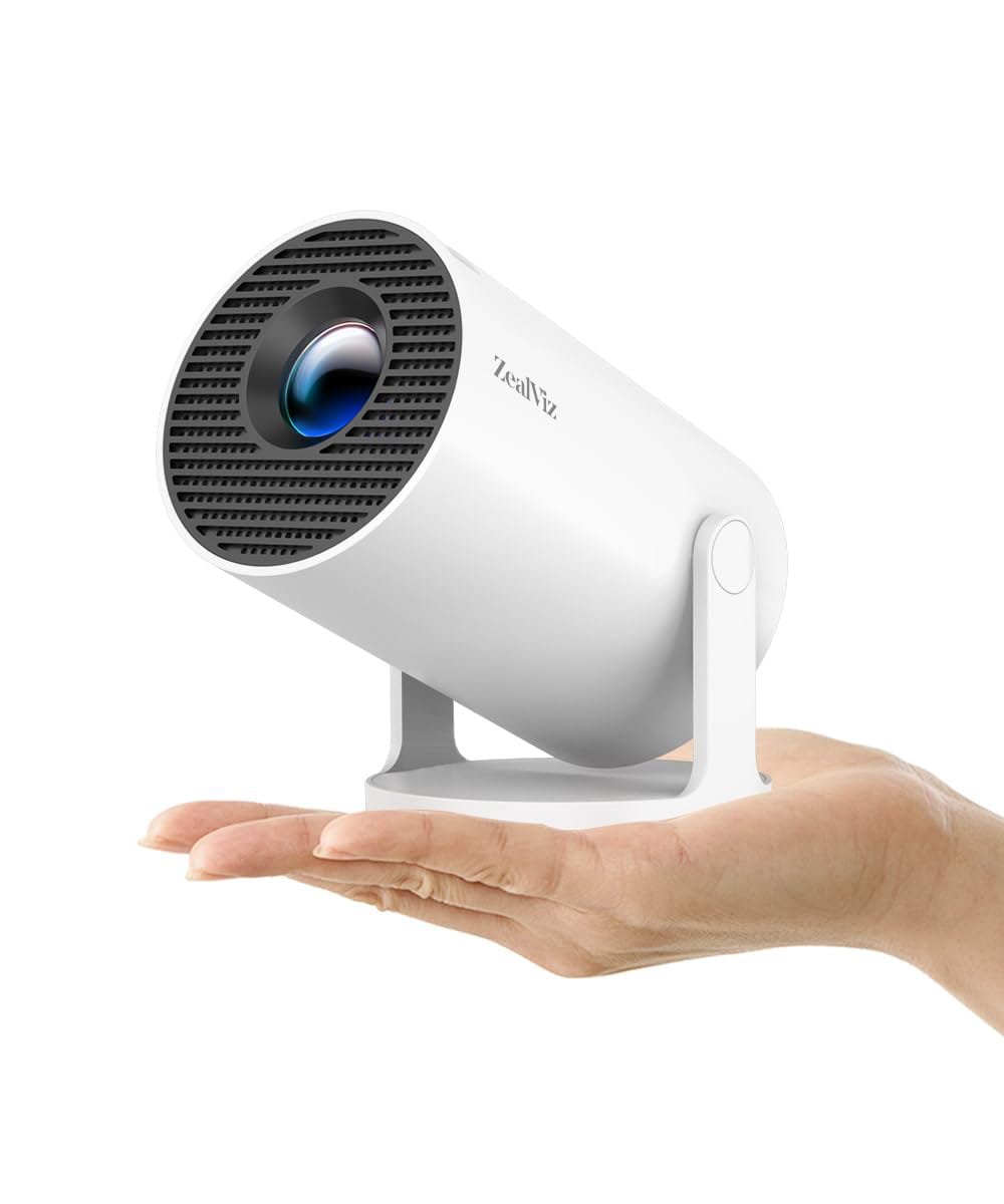 Zealviz HY300Pro Smart Mini Projector with WiFi 6, Android 14 & 4K Support