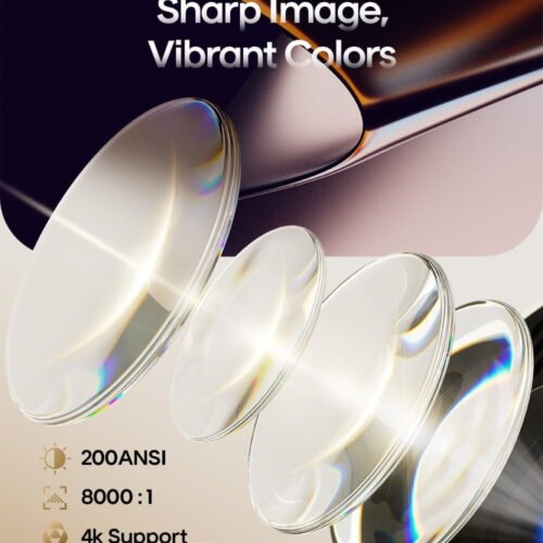 Zealviz HY300Pro Smart Mini Projector with WiFi 6, Android 14 & 4K Support