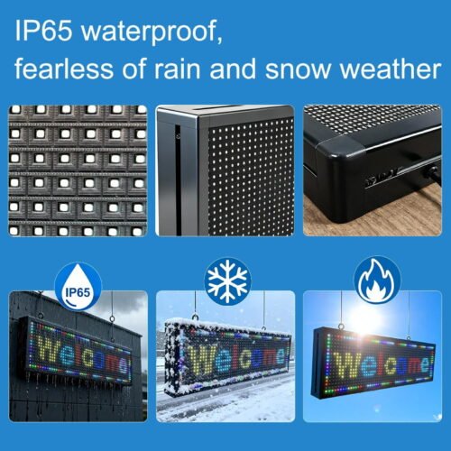 Zealviz P10 (26" x 7") Programmable Full Color Outdoor Scrolling LED Sign with WiFi