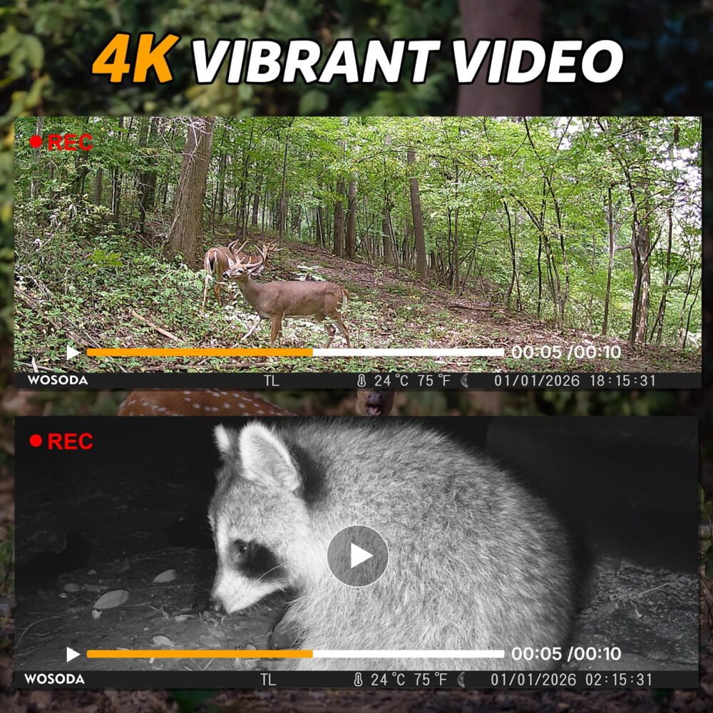 Version 1.0.0 Zealviz 3 Pack 48MP 4K Trail Cameras with No-Glow Night Vision & IP66 Waterproof