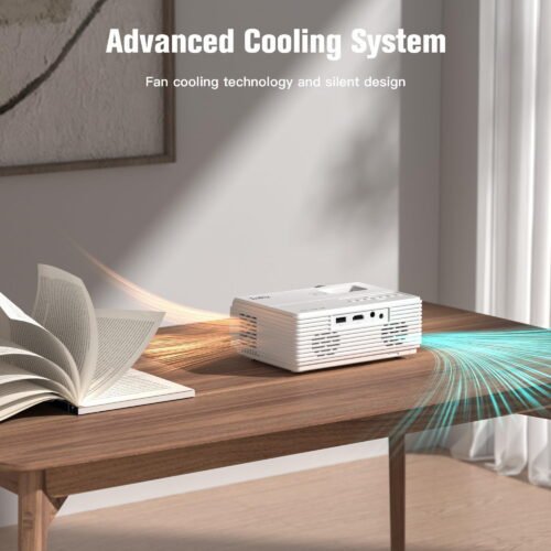 image_4 Zealviz 2026 Upgraded Full HD 1080P Mini Projector for Home Theater (White)