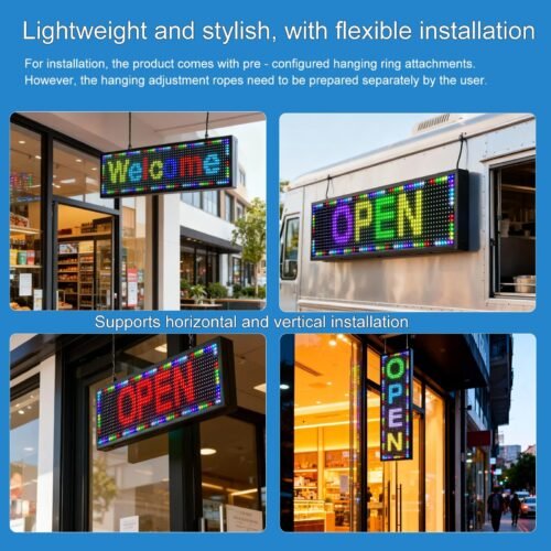 Zealviz P10 (26" x 7") Programmable Full Color Outdoor Scrolling LED Sign with WiFi