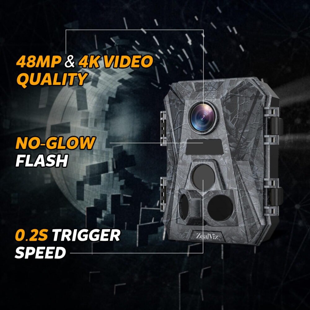 image_6 Zealviz 3 Pack 48MP 4K Trail Cameras with No-Glow Night Vision & IP66 Waterproof