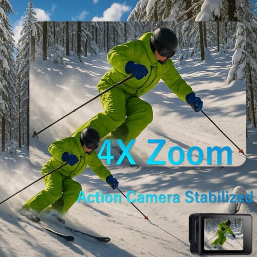 Version 1.0.0 Zealviz FHD 1080P 16MP Dual Screen Waterproof Action Camera with 16GB Card & Accessories