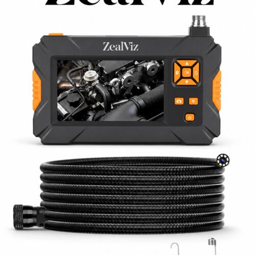 Zealviz 8mm Dual-Lens Industrial Endoscope with 4.3" Screen for Car Engine Repair