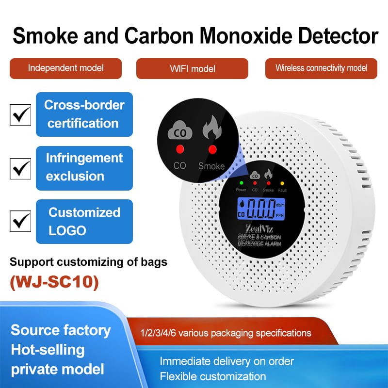 Zealviz New 2-in-1 Smoke and Carbon Monoxide Alarm with Wi-Fi Connectivity
