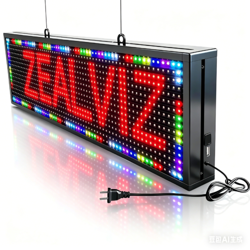 Zealviz P10 (26" x 7") Programmable Full Color Outdoor Scrolling LED Sign with WiFi